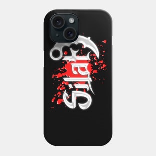 silat lettering with karambit and blood Phone Case