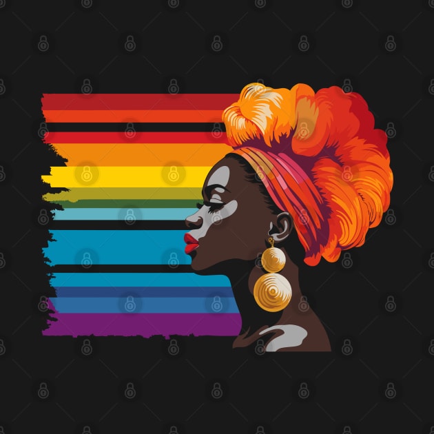 Afro Rainbow Art by DrumRollDesigns