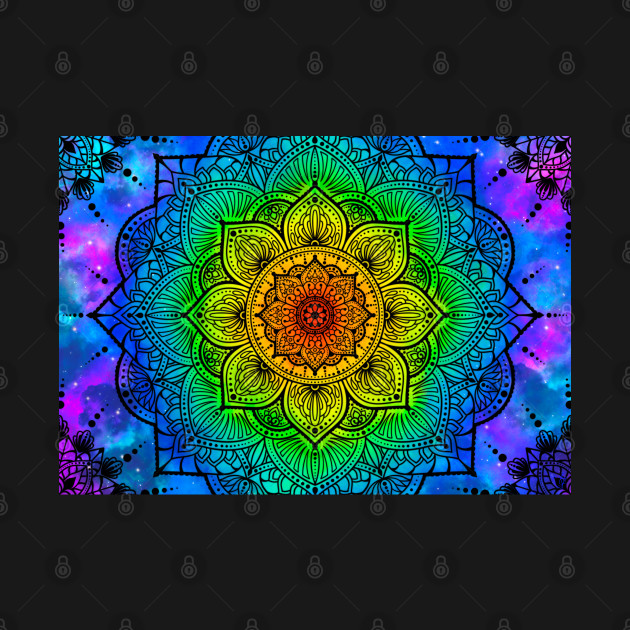 Dark Rainbow Mandala by MayGreenAbgrall