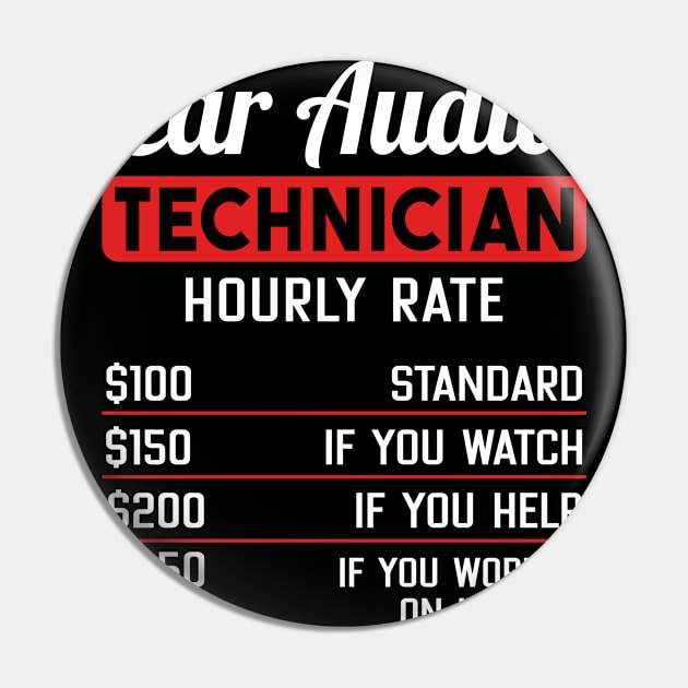 Car Audio Technician Hourly Rate Pin by maxcode