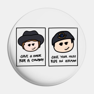 Cowboy and Airman Pin