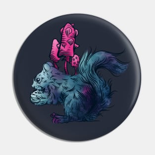 Mushroom Squirrel Pin