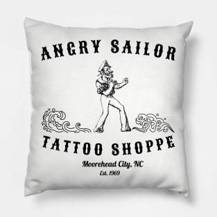 Angry Sailor Tattoo Shoppe Pillow