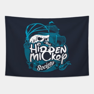 2-Color HMS Pirate Logo (Blue) Tapestry