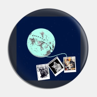 MOON PHOTO CAT Pin