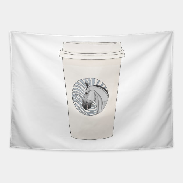 Equestrian Coffee Cup Tapestry by themarementality