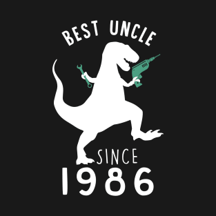 Best Uncle 1986 T-Shirt UncleSaurus Since 1986 Dad Gift T-Shirt