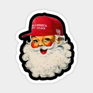 Make Christmas Great Again Trump Christmas - Trump Holiday - MAGA Santa Xmas Magnet