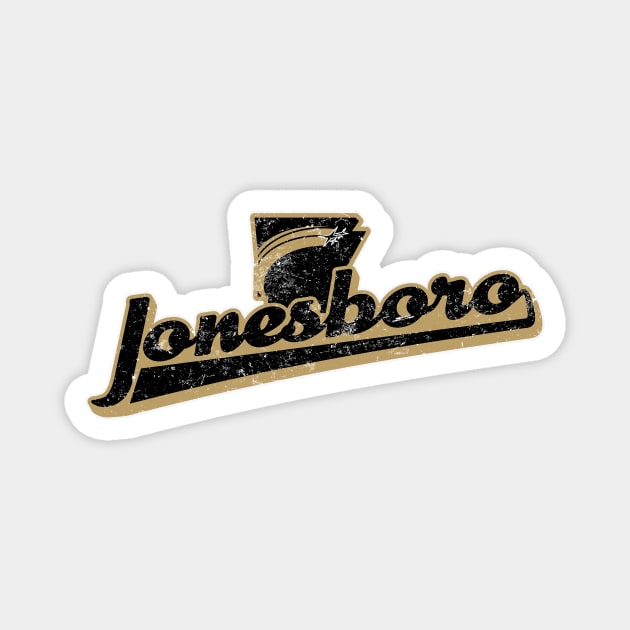 Jonesboro Retro Swash (Gold) Magnet by rt-shirts