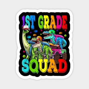 1st Grade Squad Monster Truck Dinosaur Back To School Magnet