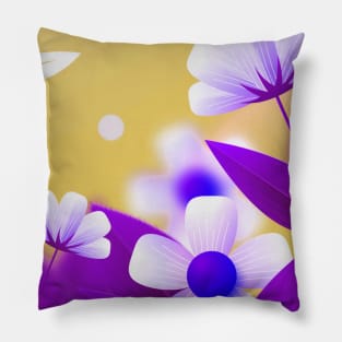 Purple Flower Art Pillow