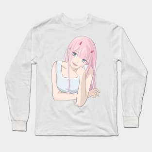 Zero Two Japanese Anime Jersey Long Sleeve T Shirt-Bawle