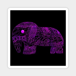 Deep purple elephant ecopop Magnet