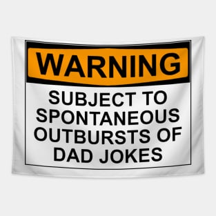 Warning - Dad Jokes Tapestry