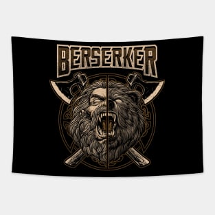 Nordic Viking Berserker Norse Pagan Bear Warrior Tapestry