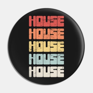 Retro Vintage HOUSE Music Pin