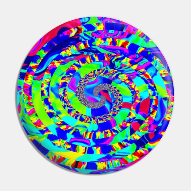 Swirling Rainbow Pin by NovaOven