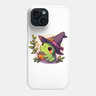 Kawaii witchy frog tea party Phone Case