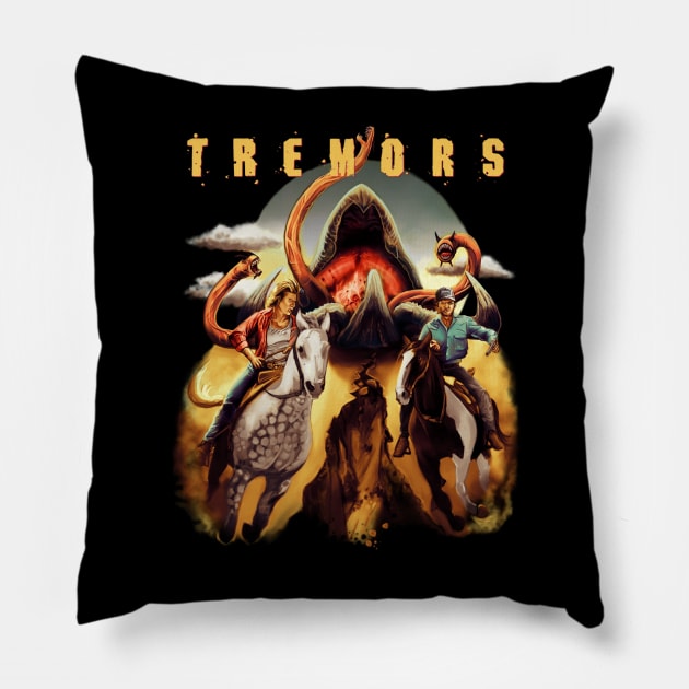 Graboid Stampede Pillow by MAW Design