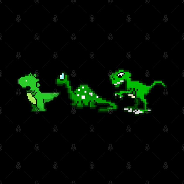 Dinosaurs pixelart by nurkaymazdesing