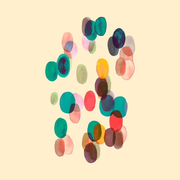 Tropical Relaxing Watercolor Dots by ninoladesign