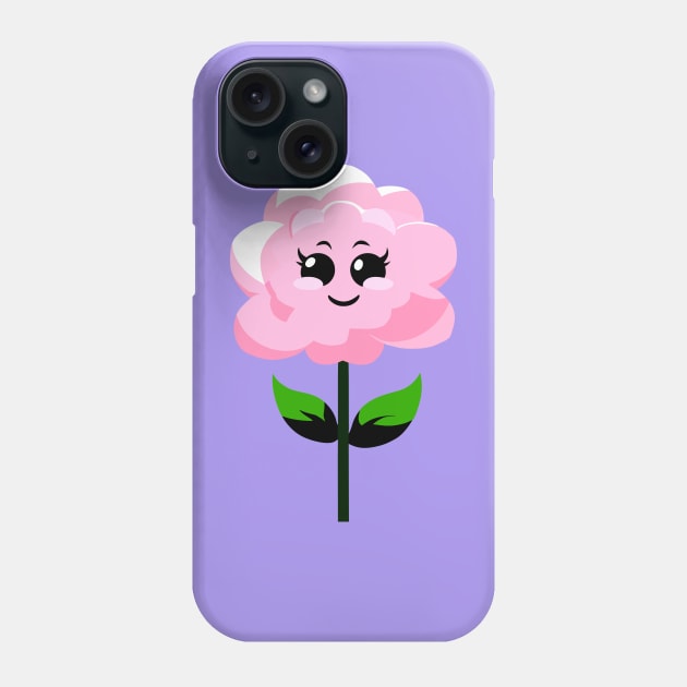 Pink Flower - Carnation, Cute Kawaii Phone Case by Ravenglow