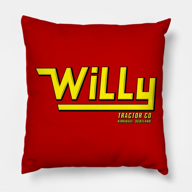 Willy Tractor Co. (Alt) Pillow by Roufxis