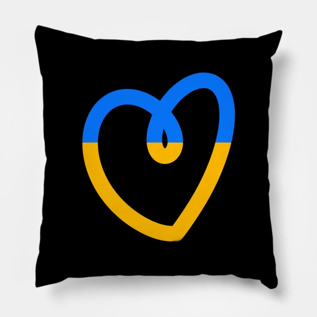 Stand with Ukraine. Heart Pillow by yuliia_bahniuk