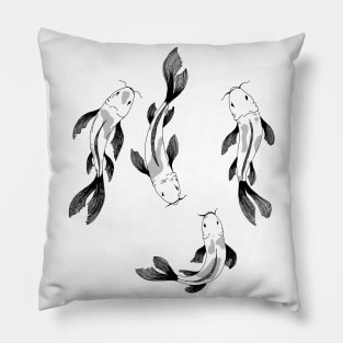 Hand drawn Koi fish design Pillow