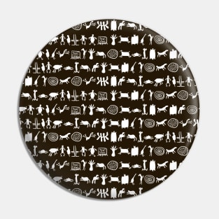 Ancient petroglyphs pattern art Pin