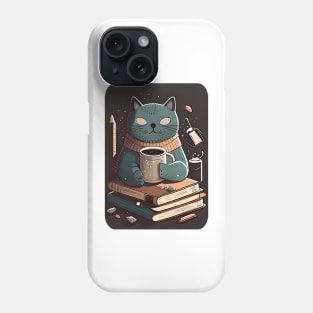Coffee, Cats, and Books - Funny Cats Phone Case