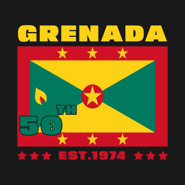 Grenada 50th Independence Day Grenadian Pride Grenada Flag by DesignergiftsCie