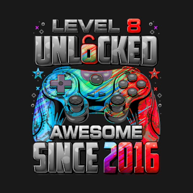 Level 8 Unlocked Awesome Since 2016 by Zoe Hill Autism