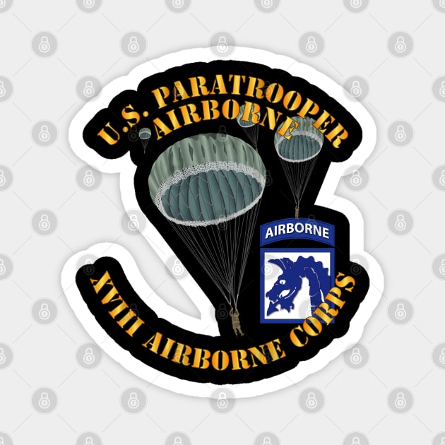 Army - US Paratrooper - XVIII Airborne Corps wo Shadow Magnet by twix123844