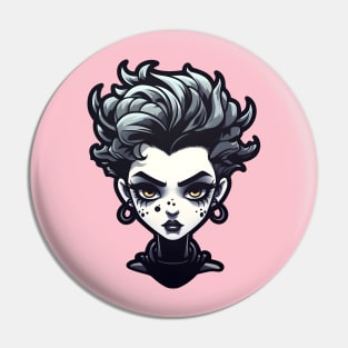 Short hair goth girl Pin