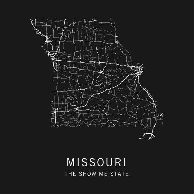 Missouri State Road Map by ClarkStreetPress