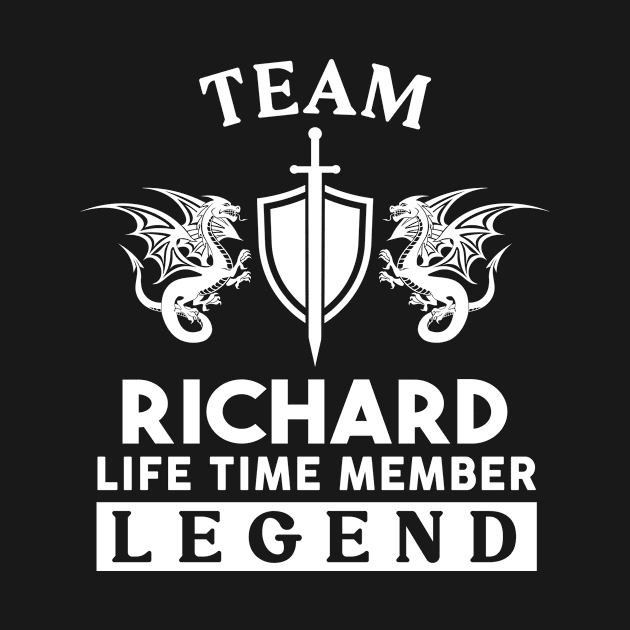 Richard Name T Shirt - Richard Life Time Member Legend Gift Item Tee by unendurableslemp118