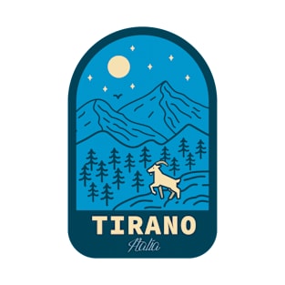Tirano Italia mountain goat landscape badge T-Shirt