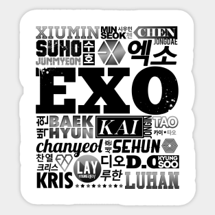 exo stickers teepublic