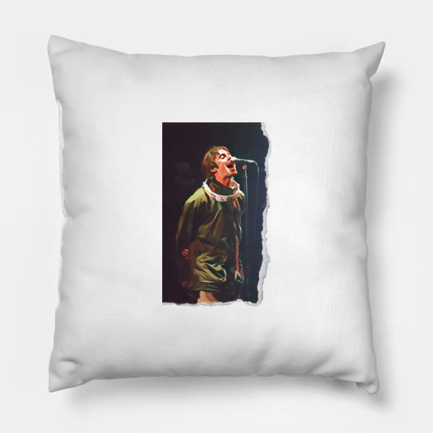 Liam Gallagher Stylized Pillow by Grade Design