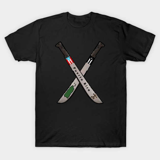 Puerto Rico Machete Flag Map Coqui Taino - Puerto Rico - T-Shirt ...