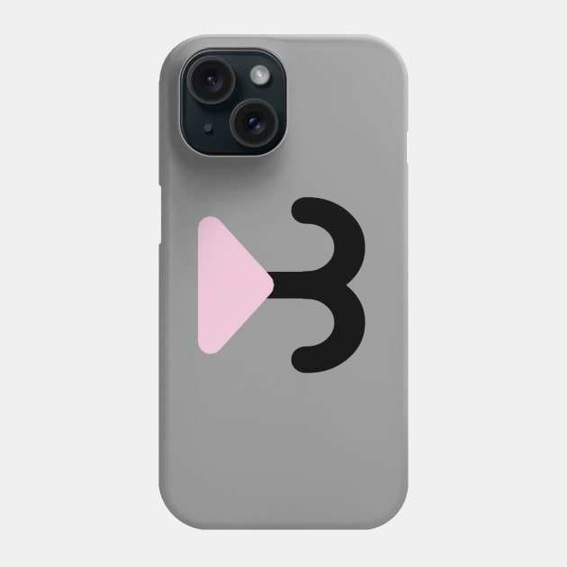 Grey Kitty Mask Phone Case by haberdasher92