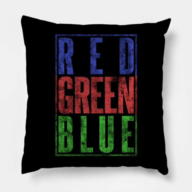 Lettering RGB Color Pillow by Drop23