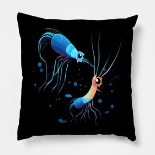 Blue Shrimp Fathers Day Pillow