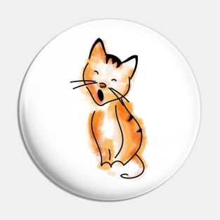 kitty yawn Pin