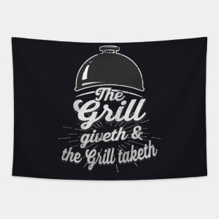 Funny Griller BBQ Quote Tapestry