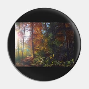 Sunset in the forest Pin