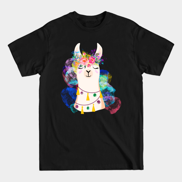 Discover Llama diamond 5-black version - Llama - T-Shirt