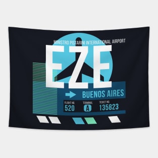 Buenos Aires (EZE) Airport Code Baggage Tag Tapestry