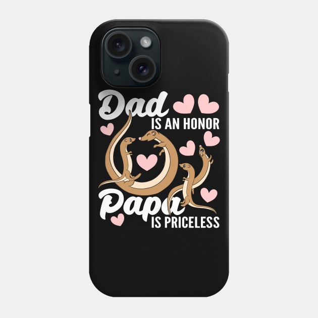 Being Dad Is An Honor Being Papa Is Priceless Otter Outfit Phone Case by alcoshirts